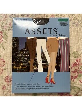 Vintage Assets by Sara Blakely Spanx Perfect Pantyhose Black Size 3 NOS